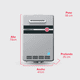 thumbnail image 4 of Boiler Instantáneo Rheem Condensación LP 5 Serv Exterior Com gris 21, 4 of 6