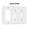 thumbnail image 2 of Colorful Waves Vibrant Dynamic Switch Cover Decorative Wall Plate 3-Gang 2-Toggle 1-Decor Standard Size, 2 of 5