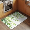 thumbnail image 3 of 2x3 Washable Area Rugs,Watercolor Green Leaf Non-Slip Soft Rug Indoor Carpet,Floor Rugs for Living Room Bedroom, 3 of 9