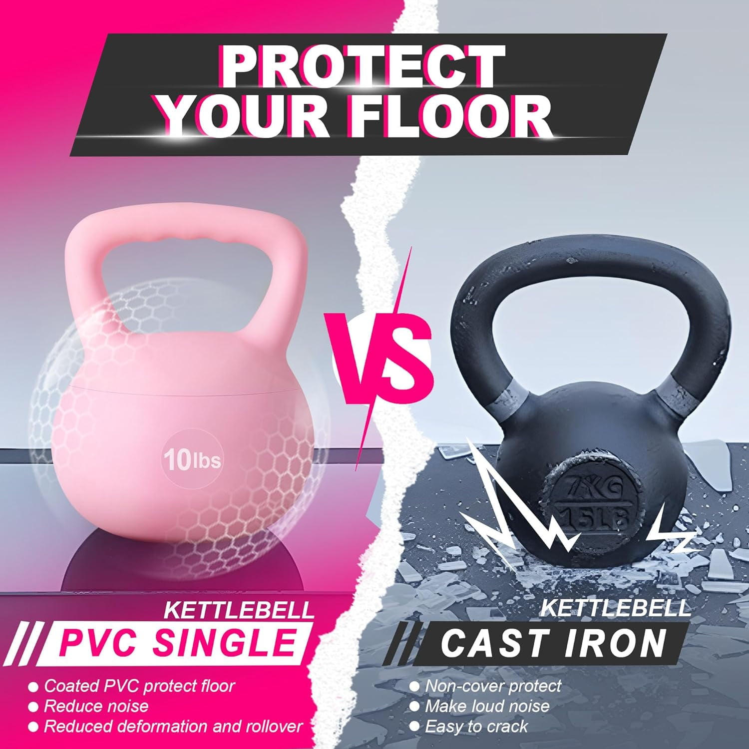 Soges Soft Kettlebells,Iron Sand Filled Weights Strength Training Kettlebells,Shock-Proof Weights and Wide-Grip Handle,Fitness Soft Kettlebells for Women Men,Home Gym Kettlebells,Pink,10LBS