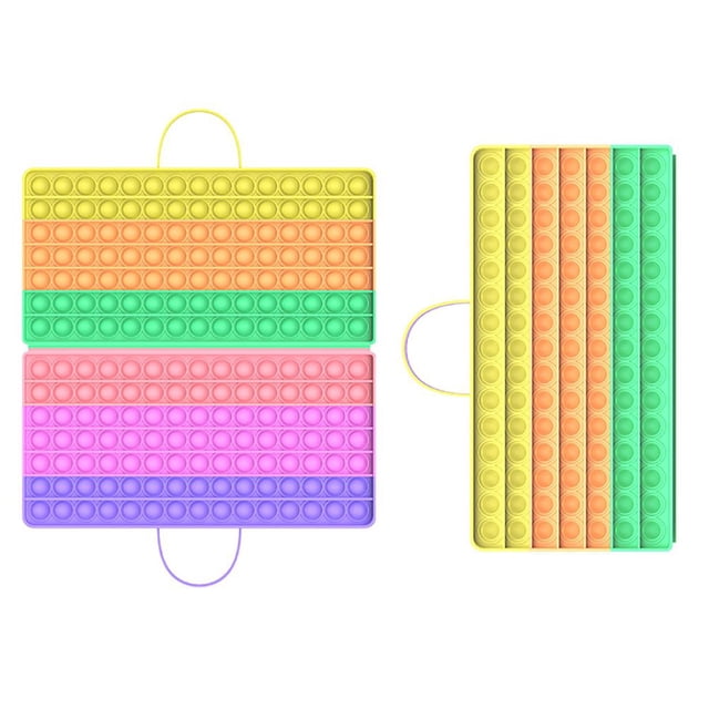 Juguete De Burbujas De Empuje, Juguete Sensorial De Silicona, Autismo, Necesidades Especiales, Juguete Para Aliviar El Estrés Para Niños Y Adultos Kearding FN006134-00