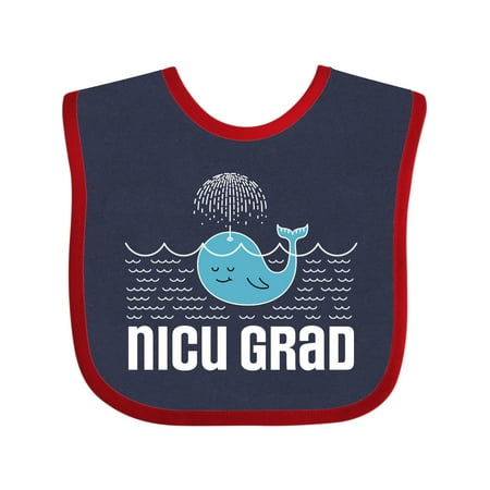 

Inktastic NICU Grad Outfit Baby Whale Gift Baby Boy or Baby Girl Bib