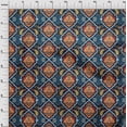 thumbnail image 4 of oneOone Velvet Blue Fabric Asian Ornamental Sewing Craft Projects Fabric Prints By Yard 58 Inch Wide, 4 of 4