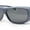 Grey  62mm, variant on Polarized Colorful Mirror Lens Rectangle 62mm Fit Over Sunglasses Over Glasses Blue Mirror