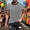 Black, variant on YANGXINX Mens Carnival Striped T-Shirts Texture Color Block Crew Neck Short Sleeve Tees Soft Breathable Casual Loose Pullover Tops