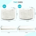 thumbnail image 6 of MUZZ Giant Bean Bag Chair for Adults and Teens, Convertible Memory Foam Lazy Sofa Chair, Oversized Beanbag for Living Room/Bedroom, White, 6 of 10