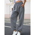 thumbnail image 5 of Women'S High Waisted Sweatpants Workout Active Joggers Pants Baggy Lounge Bottoms Dark Gray XXXL, 5 of 7