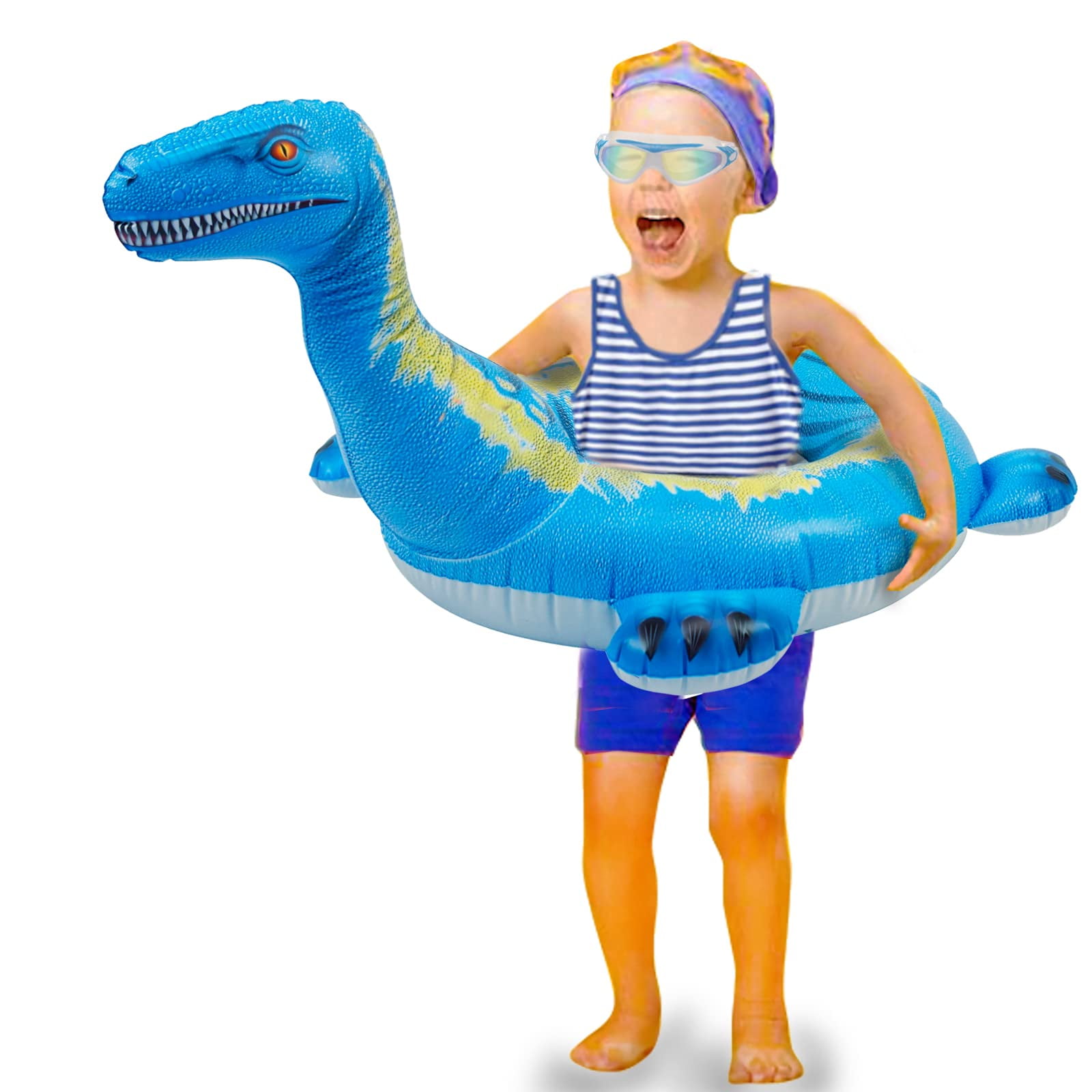 Lifelike Raptor Inflatable Dinosaur Pool Floats Ki