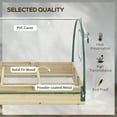 thumbnail image 6 of Outsunny 4' x 3' x 2' Raised Garden Bed with Greenhouse, Wooden Planter Box with PVC Plant Cover, Roll Up Windows for Vegetables, Flowers, Natural, 6 of 9