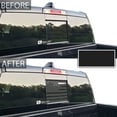thumbnail image 3 of Bogar Tech Designs Rear Back Middle Window American Flag Vinyl Decal Sticker Compatible with Dodge Ram 2009-2021, Matte Black, 3 of 5
