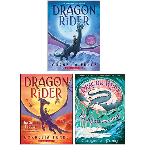 Pre-Owned Dragon Rider Collection 3 Books Set By Cornelia Funke (Dragon Rider: now a major movie!, Dragon Rider: The Griffin's Feather & Dragon Rider: The Aurelia Curse)