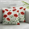 thumbnail image 3 of Nawypu  Flower Pillow,Home Decorative Throw Pillow Cover Poppies of Spring Season Pastoral Flowers Botany Bouquet Field Nature Theme Art Cushion for Couch/Sofa/Bedroom Pillow, 3 of 5