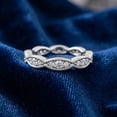 thumbnail image 4 of Pompeii 3/8ct Diamond Vintage Eternity Ring Stackable Womens Wedding Band 14k White Gold, 4 of 5