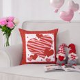 thumbnail image 2 of BLEUM CADE Valentines Day Pillow Covers Set of 2 Love Heart Throw Pillow Covers 18 x 18 inch Waterproof Valentines Day Decorations Pillow Cases, 2 of 9