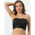 thumbnail image 5 of Unique Bargains Women's Wirefree Bras Strapless Breathable Push-up Bralette XL Black, 5 of 6