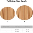 thumbnail image 2 of Round Fitted Tablecloth 44 Inch, Beige Brown Stripes Tablecloth Round Spillproof Soil Resistant Table Covers Polyester Table Cloth for Dining Table, Buffet Parties and Camping, 2 of 8