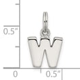 thumbnail image 4 of Sterling Silver Letter W Initial Charm Pendant, 4 of 4