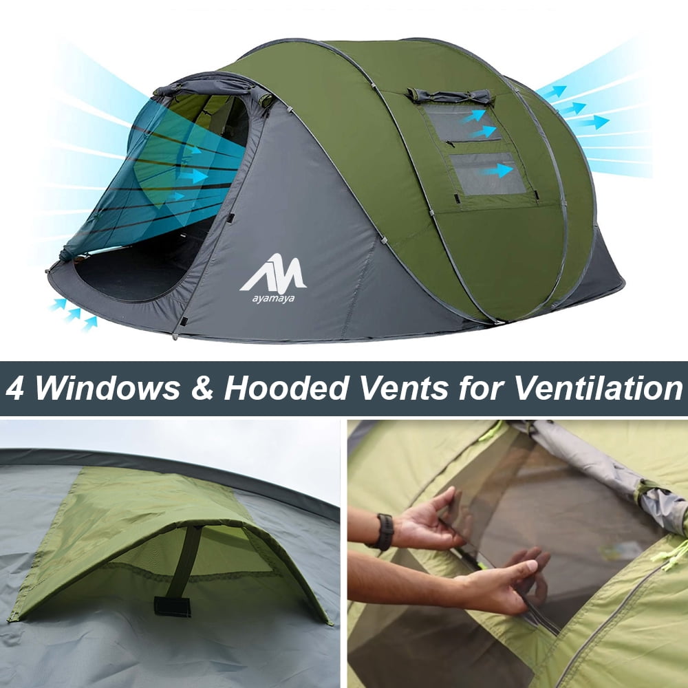 Ayamaya 6 Person Waterproof Camping Pop Up Tent