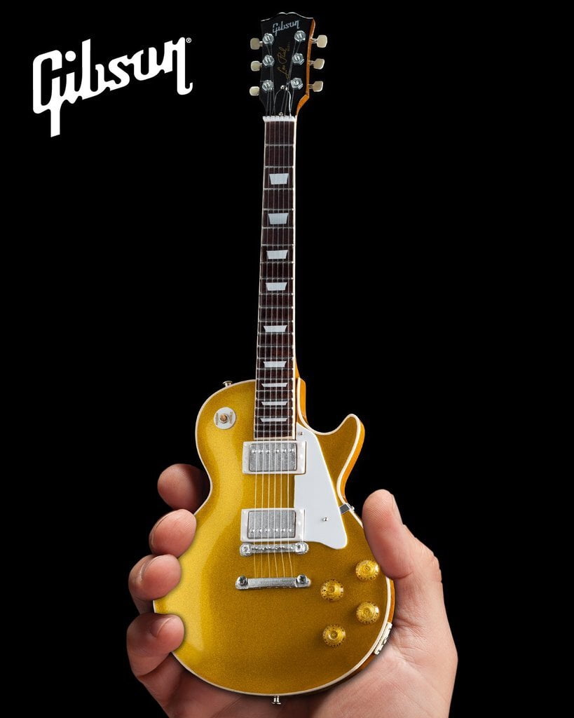 Gibson 1957 Les Paul Gold Top Mini Guitar Replica Collectible, Axe Heaven, Gifts