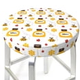 thumbnail image 3 of Naloa Bees and Flowers Round Bar Stool Cushion Cover 12-14 inch, Fits Kitchen, Office, Restaurant Chairs - 12 inch, 3 of 7