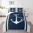 thumbnail image 1 of Erosebridal Anchor Comforter Sets Toddler Size,Nautical Theme Comforters & Duvets,Stripes Decor,Reversible,Breathable,2Pcs, 1 of 8