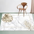 thumbnail image 2 of Golden Palm Leaf Marble Rugs, Leisure Rugs Large Area Rugs, Carpet Pattern Clear Comfortable Feet Apply to Bedroom Area Home Decor,5'x7', 2 of 6