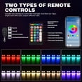 thumbnail image 4 of Kit de luces LED RGB para bajos Nilight, 4 piezas, control remoto Bluetooth, 4 of 9