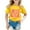 Yellow, variant on LUOGENLI Summer Tops for Girls 14- 16 Shirts for Teen Kids Girls Child Short Sleeve Prints T Shirt Trendy Girls Fans Tops Tops for Girls 7-8 Preppy Tank Tops for Girls Size 14-16 110