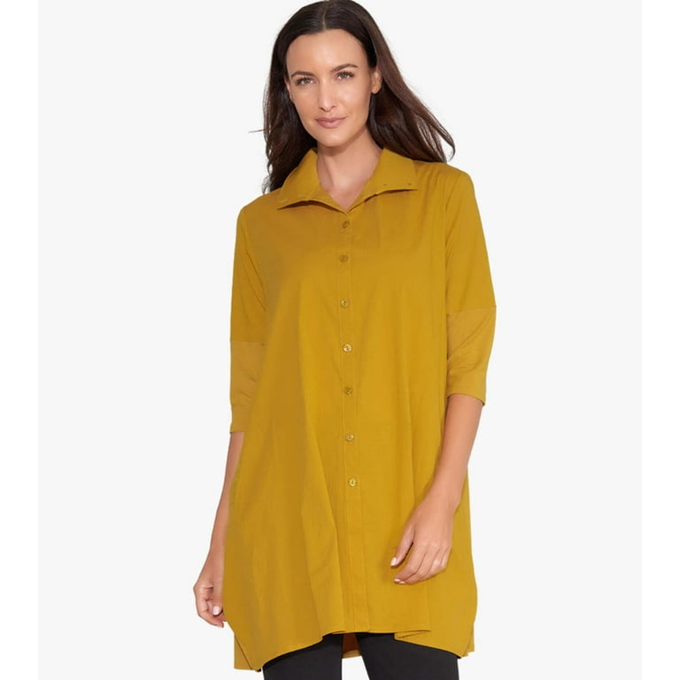 Stella Carakasi Women's Cotton Poplin A-Line 3/4 Sleeve