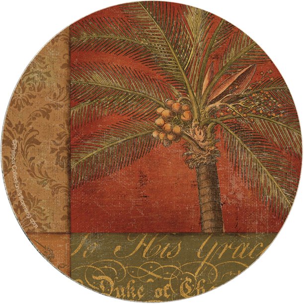 Thirstystone Drink Coasters Set, Golden Palm I