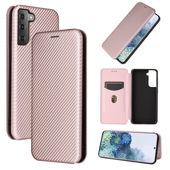 For Samsung Galaxy S21+ 5G Carbon Fiber Texture Horizontal Flip TPU + PC + PU Leather Case with