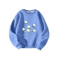 thumbnail image 2 of Bnwani Toddler Boys Sweatshirt Long Sleeve Winter Fleece Thin Base Sweatshirt Floral Printed Tops Pullover, 2 of 3