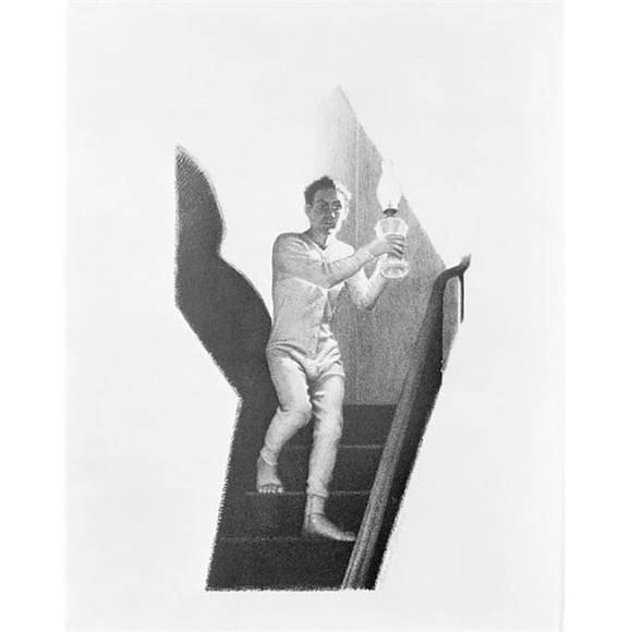 Public Domain Images MET373586 Affiche d'Alarme de Minuit Imprimé par Grant Wood, American Anamosa Iowa 1892 1942 Iowa City Iowa, 18 x 24