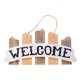 thumbnail image 1 of Letrero de bienvenida de madera vintage para puerta, colgador de pared, placa colgante para el frente Estilo A, 1 of 8