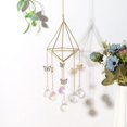 thumbnail image 2 of Bienvenido Atrapasol de cristal chapado en oro, colgante de cristal, atrapaluz de cristal, capa de estrella de mar dorada, prismas de cristal, adorno colgante para bodas, fiestas, habitaciones,, 2 of 6