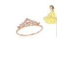 thumbnail image 1 of Anillo de moda de princesa conjunta Anillo de princesa de oro rosa Diseño de nicho femenino Lujo ligero Exquisito, 1 of 6