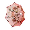 thumbnail image 5 of THY COLLECTIBLES Pack of 2 Mini Lace Umbrella Parasols with Sequins - Delicate Dolls Size Decorative Small Umbrella for Weddings, Baby Showers, Parties and Events - 11.6 inch Diameter Red, 5 of 7