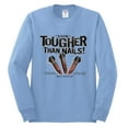 thumbnail image 2 of My Savior is Tougher than Nails Bible Verse | Male Inspirational/Christian Long Sleeve T-Shirt, Light Blue, X-Large, 2 of 3