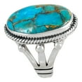 thumbnail image 4 of Turquoise Ring for Men or Women Sterling Silver 925 | Turquoise Network | R2381-C84-7, 4 of 5