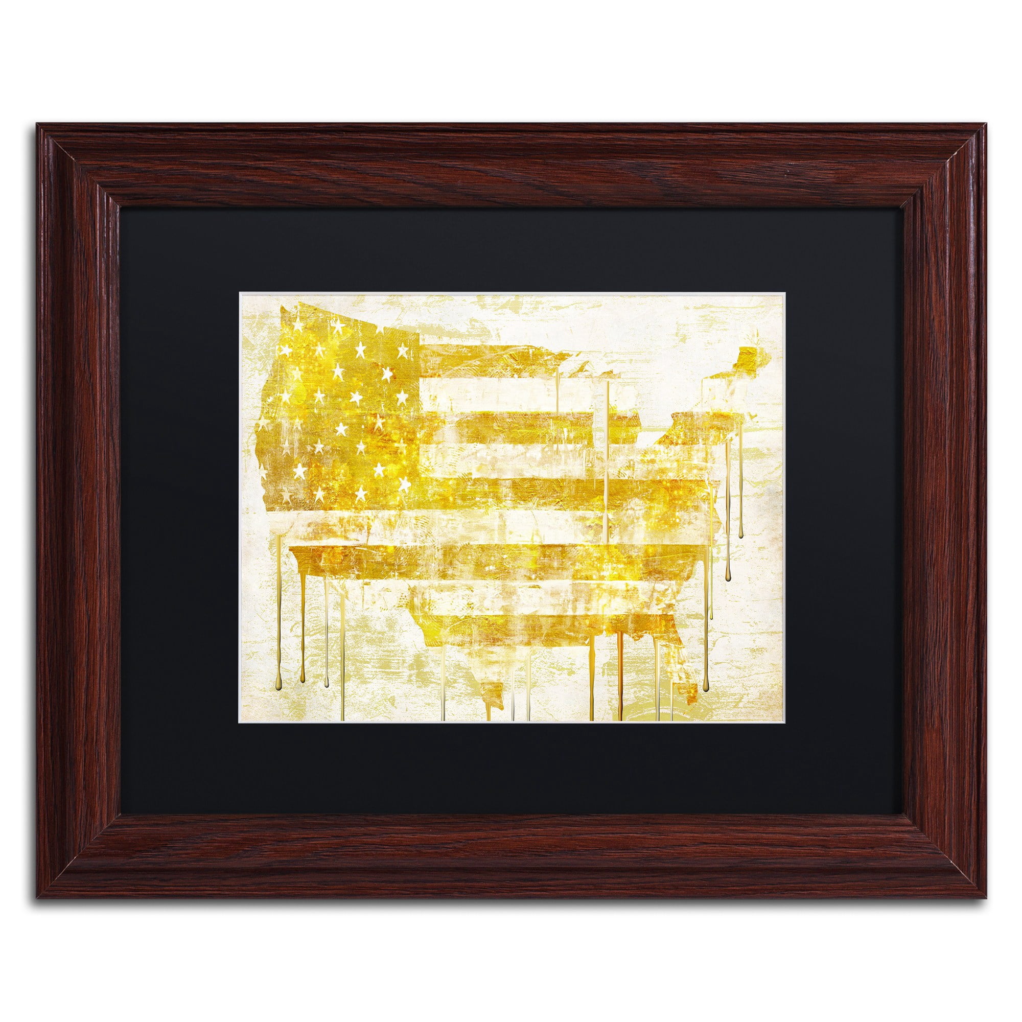 Trademark Fine Art "American Dream I" Canvas Art by Color Bakery, Black Matte, Wood Frame