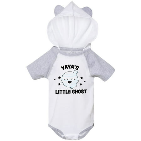 

Inktastic Cute Yaya s Little Ghost with Stars Gift Baby Girl Bodysuit