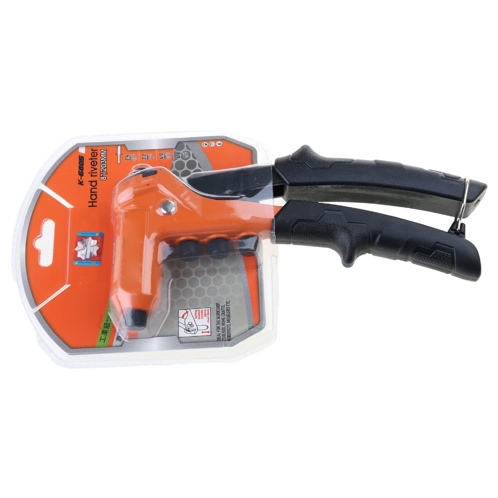 Zeiwohndc Mini Rivet Gun Heavy Duty Hand Riveter with 4 Interchangeable Heads Durable