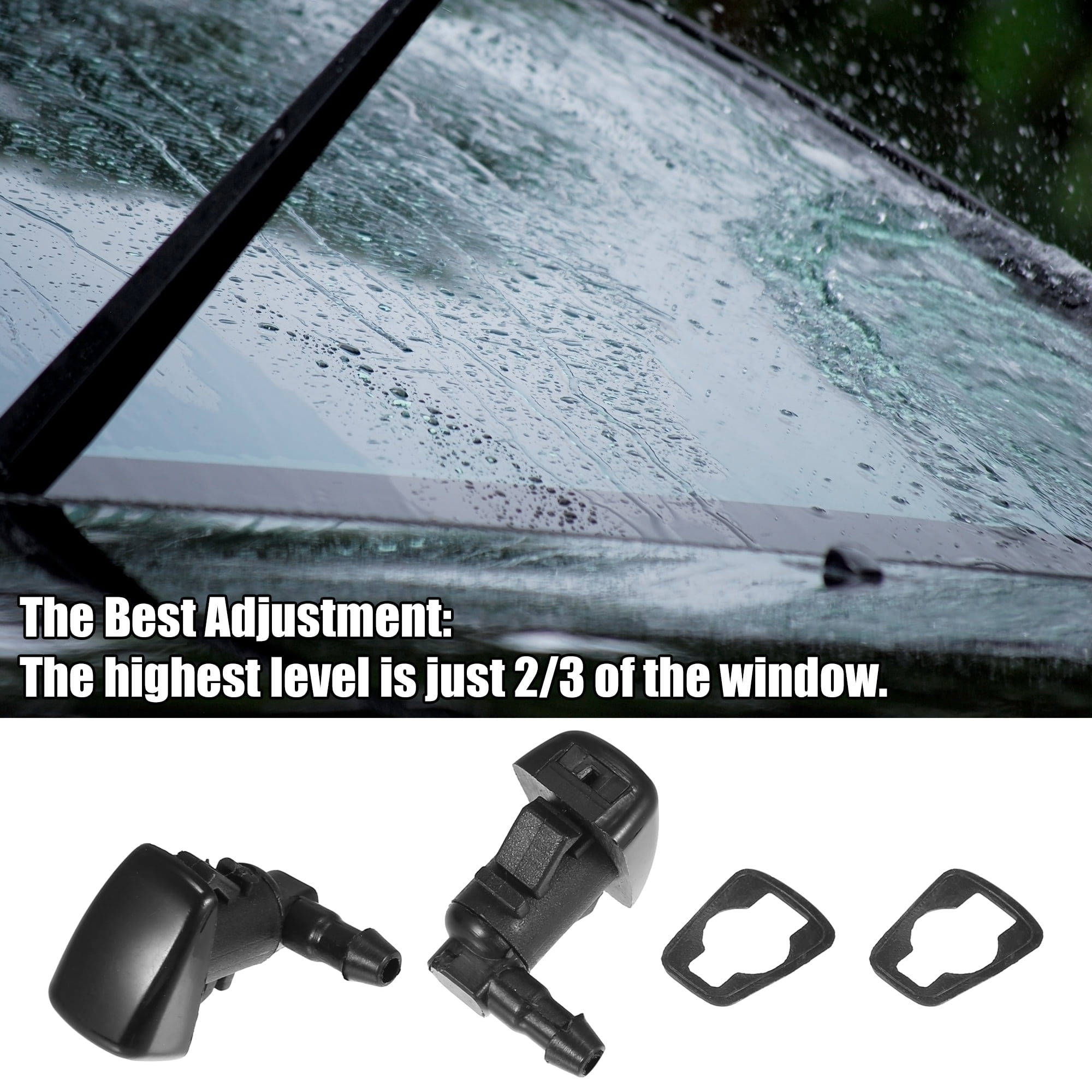 Unique Bargains Windshield Wiper Washer Nozzle Kit for Cadillac CTS 2009-2015