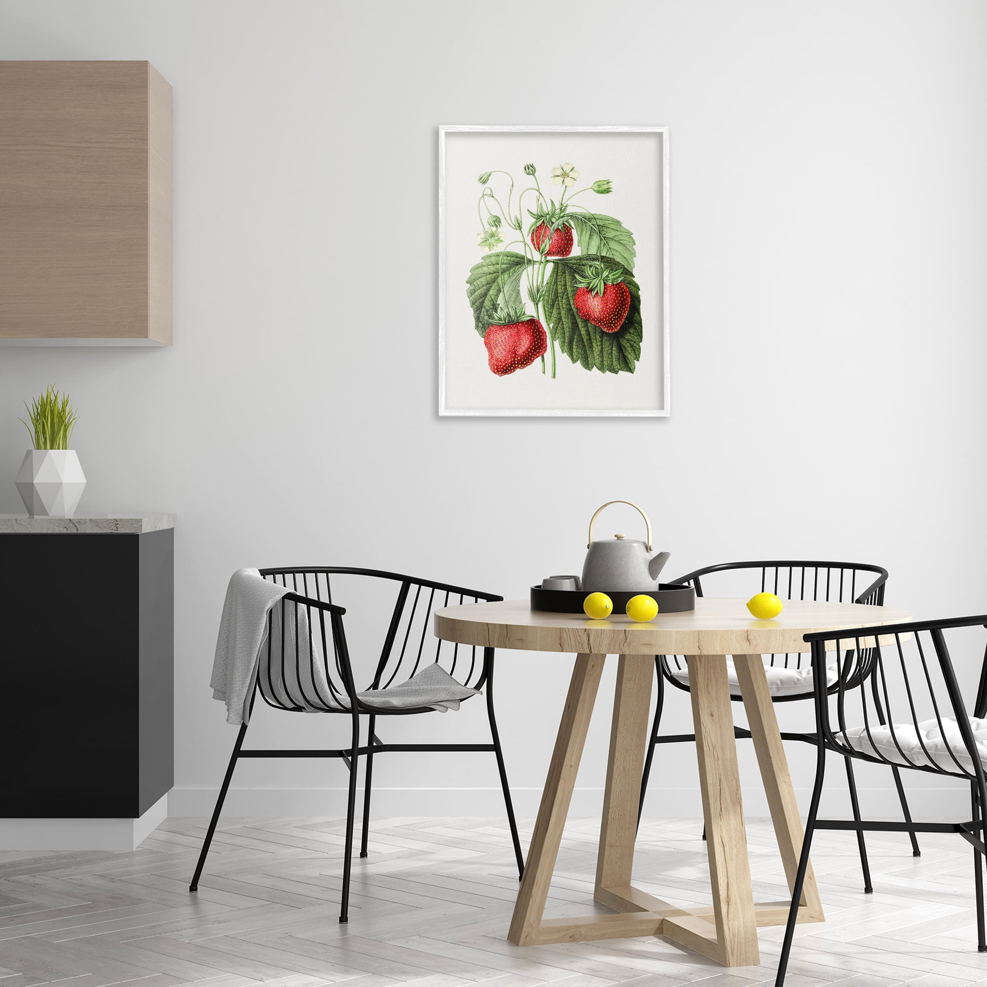 Stupell Industries Vintage Strawberries Study Food & Beverage Painting White Framed Art Print Wall Art, 24 x 30