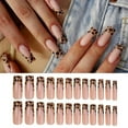 thumbnail image 2 of Autumn Full Covers Stick on Nails Artificial Nails Leopards Print False Nails Long Coffin Press On Nails for Woman Girls, 2 of 8
