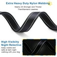 thumbnail image 5 of Dog Leash 5ft/6ft Long, Double Handle Dog Leash for Safe Control Training, Double Sided Reflective Leash for Small, Medium & Large Dog(6 ft,Black Green), 5 of 7