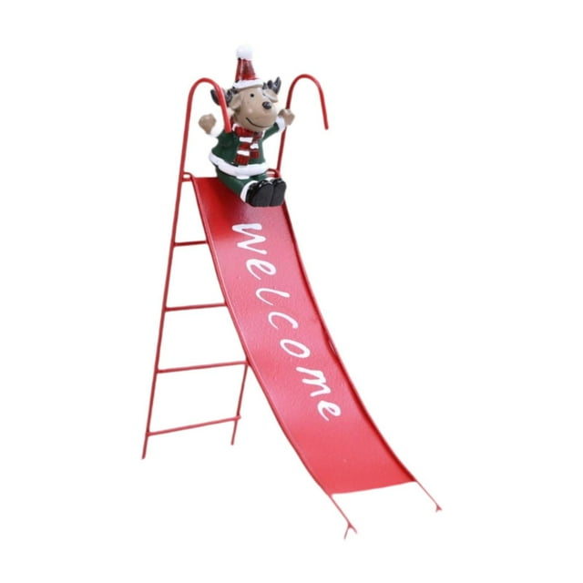 Elodie Décoration de Noël pour Toboggan Centre de Table Intérieur Ferme Élan Rouge