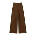 thumbnail image 5 of ctdiral Women Wide Leg Pleated Sweatpants Fashion Baggy Athletic Joggers Drawstring Waist Lounge Pants with Pockets Casual Lightweight Yoga Pants Brown XXL, 5 of 7