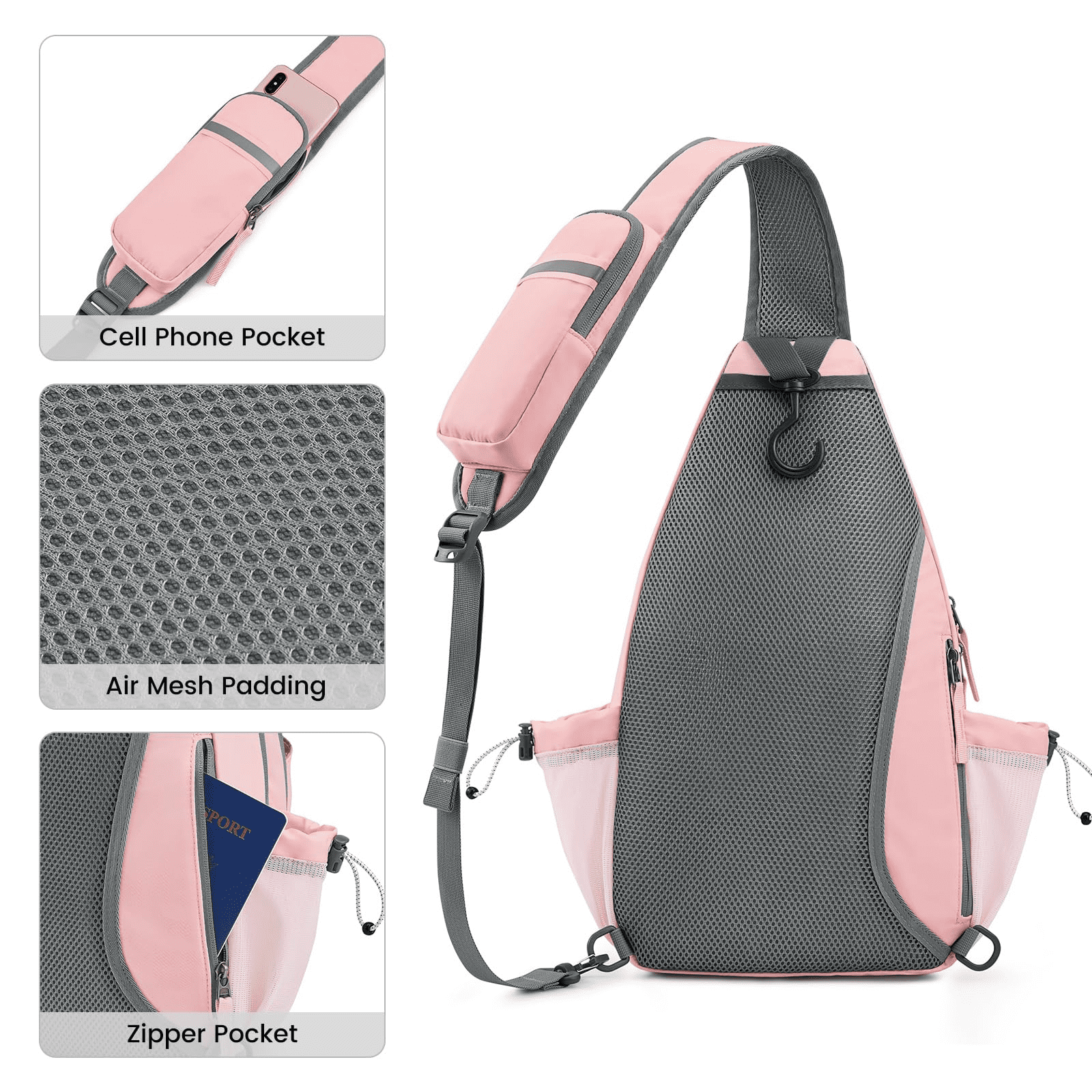 G4Free Pickleball Sling Bag for Women - Lightweight Crossbody Sports Bag