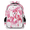 Black, variant on Cupcakes Multi-Functional Backpack, 16" Waterproof Travel Casual Daypack with Reflective Strip, Hearts Work Laptop Backpack for Men Women
